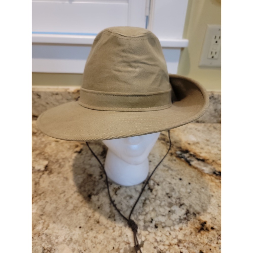 Henschel Hat Aussie Walker Bush Outback Brown Canvas One Side Snap Size S USA
